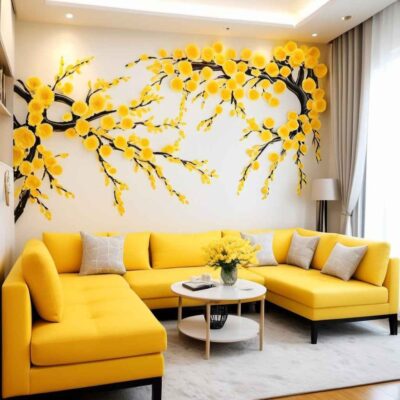 Lưu ý khi chọn màu sắc trang trí Tết Màu vàng - Sự giàu sang và phú quý