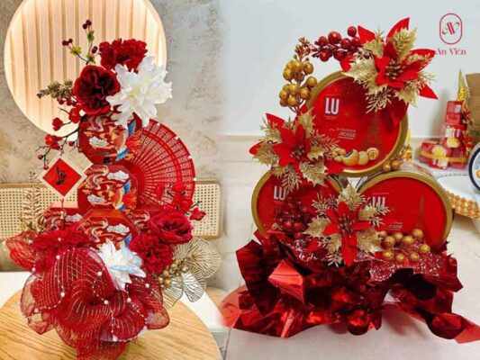 trang trí bánh kẹo ngày tết